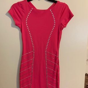 Bebe Embellished Bodycon Dress XS